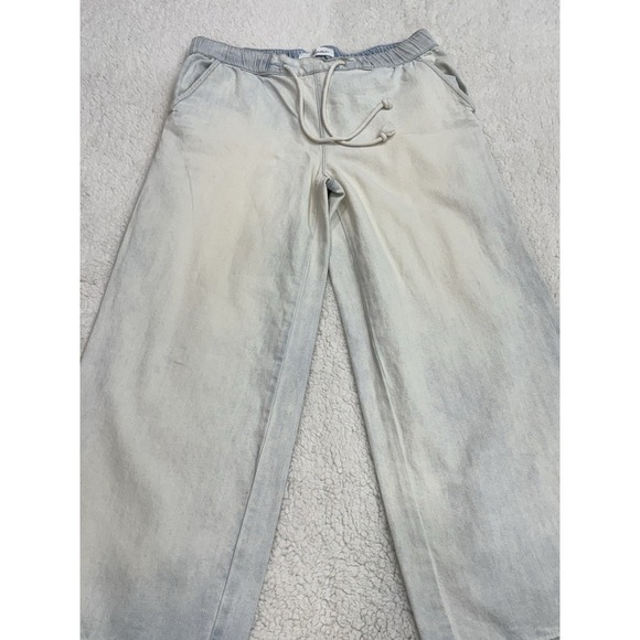 KanCan Annalise Mid Rise Wide Leg Pants 9/28 100% Cotton Cropped Light Wash - Picture 6 of 11